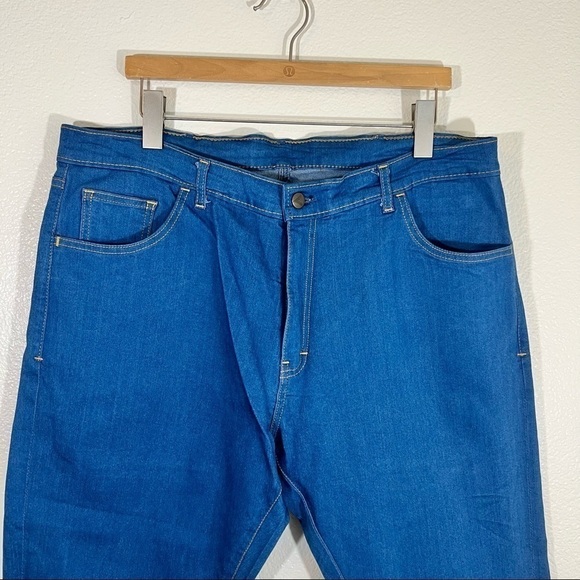 Tom James Blue Delta Mens Raw Denim Blue Custom Bespoke Jeans Size 39x28 - Picture 3 of 12